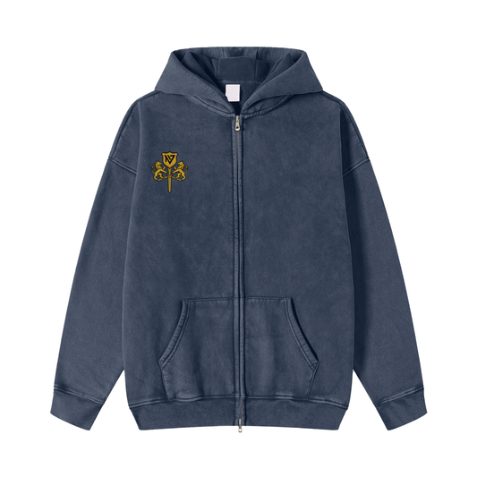 Ichigo Snow Washed Zip-Through Hoodie